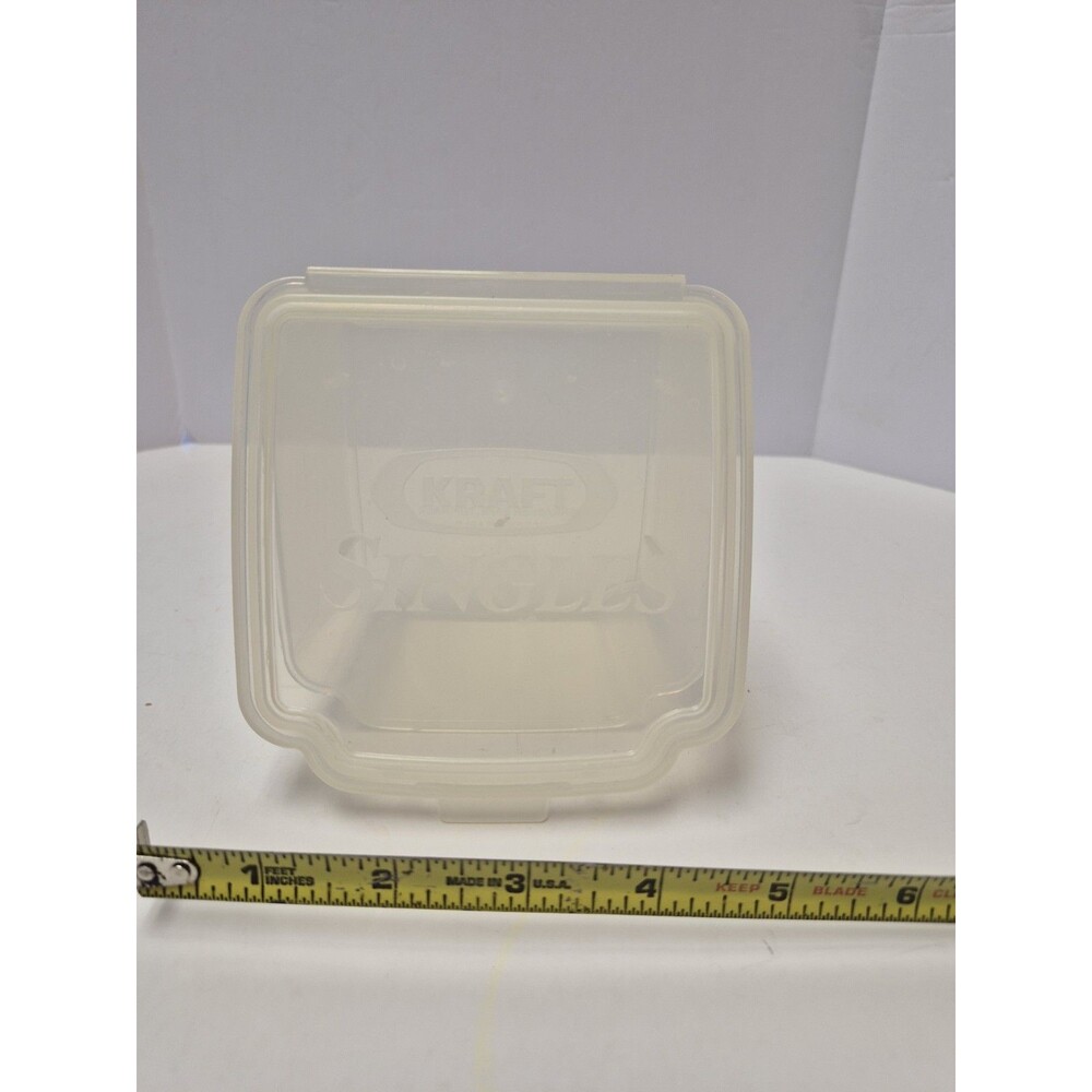 Vintage Clear Plastic Kraft Singles Cheese Container Snap Close Lid